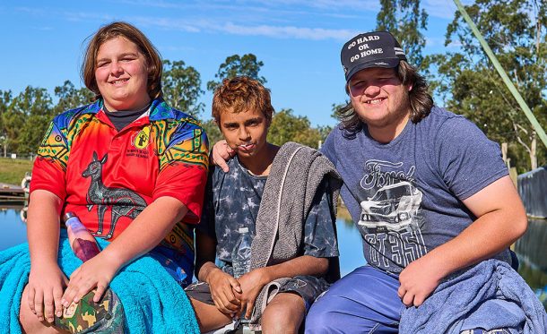 Carinity Education Rockhampton and Wadja Wadja High School students collaborate at a multi-day team-building camp as part of the City-Country Partnerships 3
