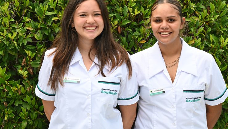 Carinity Education Southside school captains Taya and Birra-Li